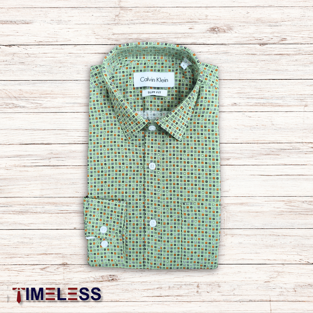 Mint Multicolor Print Formal Shirt