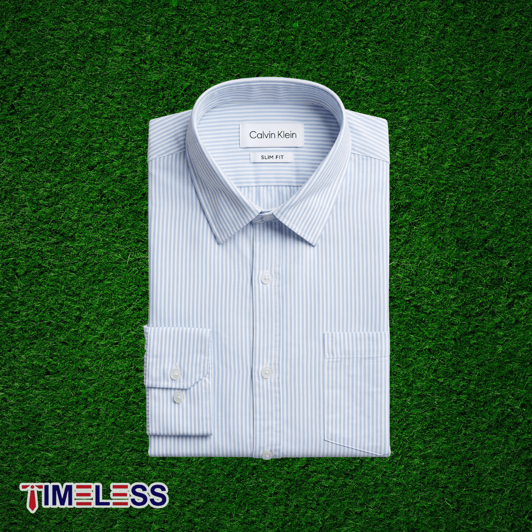 Slate Blue Stripe Formal Shirt